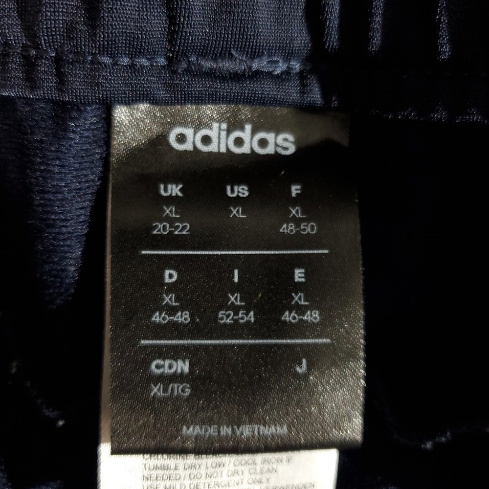 Adidas Track Pants Mens XL Navy Blue 3 Stripe Athletic Drawstring Training Pro X - Picture 8 of 10
